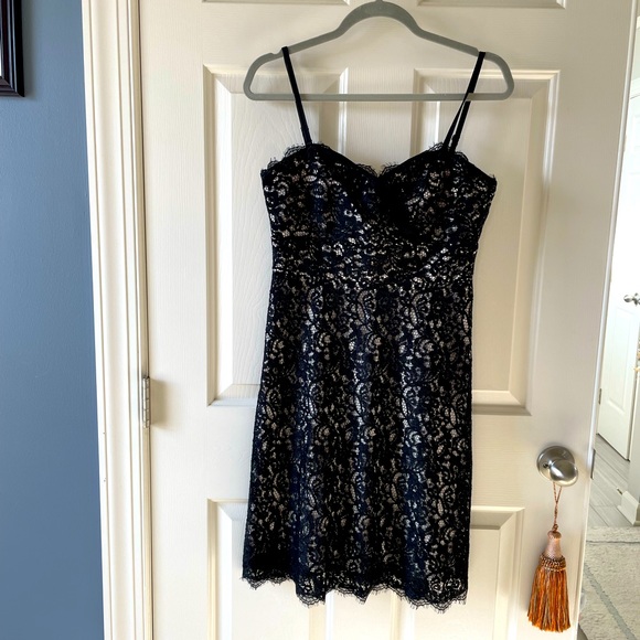 Brand new White House Black Market strapless black lace dress 🖤💥 - Picture 1 of 12